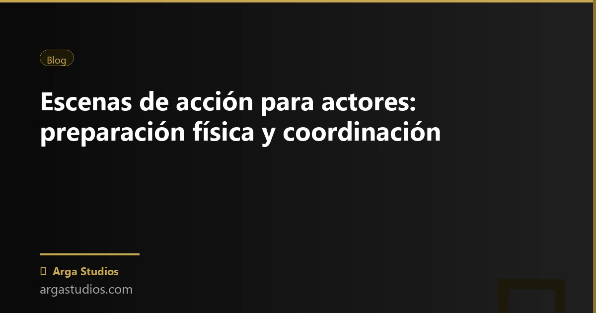Actor en España trabajando en: escena accion actor