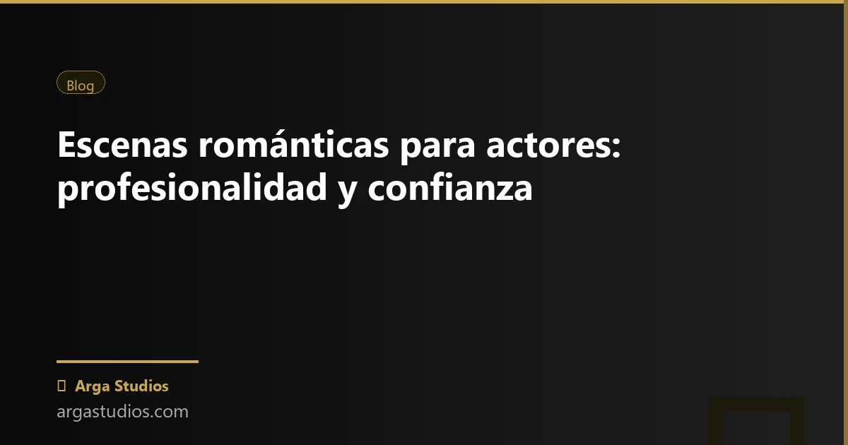 Actor en España trabajando en: escena romantica actor